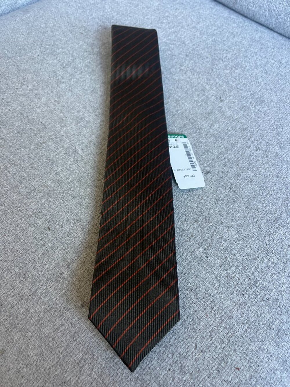 Men's Classic Tie.  100% Silk. Made in Germany. Brown.  NEW. Retail:$99+tax